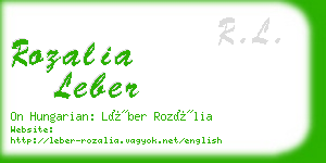 rozalia leber business card